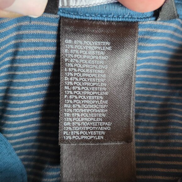 THE NORTH FACE ( SM ) Short Sleeve Crag Polo Shirt Mens Turquoise - Picture 6 of 8